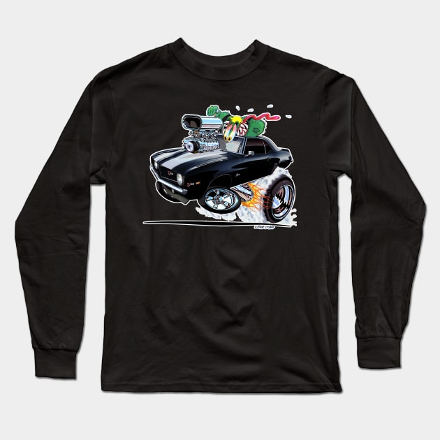 Z RATED 69 Camaro Black Long Sleeve T-Shirt by vincecrain